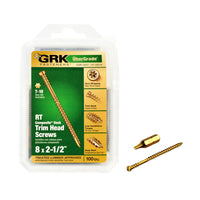 GRK Fasteners UberGrade No. 8  x 2-1/2 in. L Star Trim Head Steel Construction Screws 100 pk