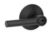 Schlage Broadway Matte Black Keyed Entry Lever 1-3/4 in.