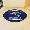 NFL - New England Patriots Super Bowl LIII Champions Football Rug - 20.5in. x 32.5in.