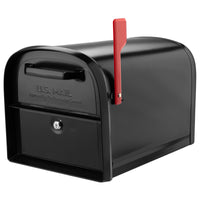 Architectural Mailboxes Oasis Modern Galvanized Steel Post Mount Black Mailbox