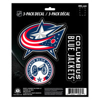 NHL - Columbus Blue Jackets 3 Piece Decal Sticker Set