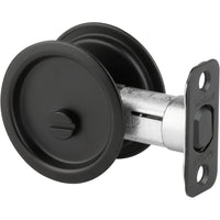 335x514 Round Pocket Door Lock Privacy - Matte Black