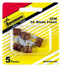 Fast Acting Mini Blade Auto Fuse, Tan, 5-Amp, 32-Volt, 5-Pk.