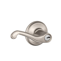 Schlage Flair Satin Nickel Entry Lever KA4 1-3/4 in.