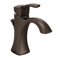 Oil rubbed bronze one-handle high arc bathroom faucet