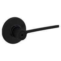 Kwikset Ladera Matte Black Bed and Bath Lever Right or Left Handed