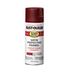 Rust-Oleum Stops Rust Satin Heritage Red Spray Paint 12 oz. (Pack of 6)