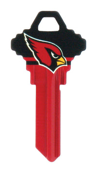 Hillman Arizona Cardinals Painted Key House/Office Universal Key Blank Single (Pack of 6).