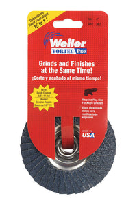 Weiler Vortec Pro 4 in. D X 5/8 in. Zirconia Type 29 Flap Disc 36 Grit 1 pc