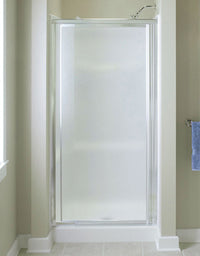 Sterling Ensemble 69 in. H X 36 in. W Silver Silver Framed Shower Door