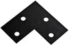 National Hardware 6 in. H X 3 in. W X 0.125 in. D Black Carbon Steel Flat Corner Plate (Pack of 5).