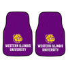 Western Illinois University Carpet Car Mat Set - 2 Pieces