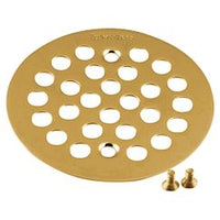 Brushed gold tub/shower drain covers