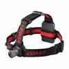 Coast HL40 300 lm Black/Red LED Head Lamp AAA Battery