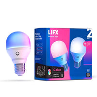 LIFX Smart Home A19 E26 (Medium) Smart-Enabled LED Bulb Color Changing 9 Watt Equivalence 2 pk