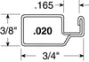 Prime-Line Screen Frame 3/4"W, 3/4"Wx3/8" 0.020 Ga Aluminum Almond Finish 12' 2" L 48 Pc / Carton