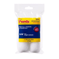 Purdy White Dove Woven Fabric 4 in. W X 3/8 in. Mini Paint Roller Cover 2 pk