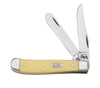 Case Mini Trapper Yellow Carbon Steel 3.5 in. Pocket Knife