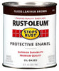 Rust-Oleum Stops Rust Indoor and Outdoor Gloss Leather Brown Oil-Based Protective Paint 0.5 pt