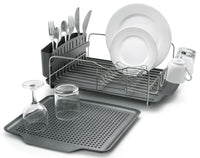 Polder Black Plastic/Stainless Steel 4-Piece Advantage DIsh Rack