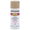 Rust-Oleum Stops Rust Gloss Khaki Protective Enamel Spray Paint 12 oz. (Pack of 6)