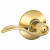 Schlage Accent Bright Brass Privacy Lockset 1-3/4 in.