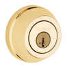 Kwikset SmartKey Polished Brass Metal Gatelatch Deadbolt