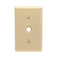 Leviton Ivory 1 gang Plastic Cable/Telco Wall Plate 1 pk