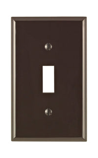 Leviton Brown 1 gang Nylon Toggle Wall Plate 1 pk