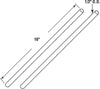 Prime-Line 16 in. L X 1/2 in. D Wire Winding Rods