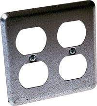 Raco Square Steel 2 gang Box Cover