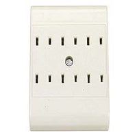 Leviton C21-49687-00I Ivory Six Outlet Plug-In Outlet Adapter (Pack of 5)