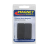 Magnet Source 1.875 in. L X .875 in. W Black Block Magnets 3 lb. pull 2 pc