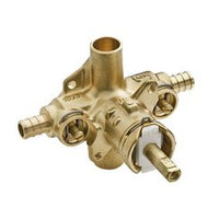 Includes bulk pack Posi-Temp(R) 1/2" crimp ring PEX inlets/cc outlets connection pressure balancing