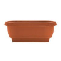 Bloem 24 in. H x 24 in. W Resin Deck rail Deck Rail Planter Terracotta Clay (Pack of 10)