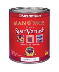 Mccloskey 80-6539 Qt 1 Quart Gloss Man O' War® Marine Spar Varnish Low Voc (Case Of 4)