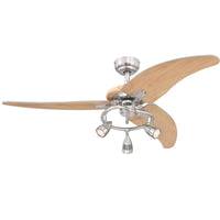 Westinghouse Elite 48 in. Brushed Nickel Brown Indoor Ceiling Fan