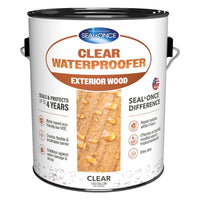 Seal-Once Nano Flat Clear Water-Based Premium Wood Sealer 1 gal (Pack of 4).