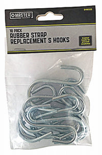 Replacement Rubber Strap S-Hook, Zinc-Coated, 10-Pk.