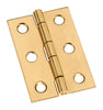 National Hardware 2 in. L Solid Brass Door Hinge 1 pk