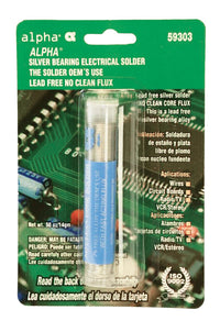 Alpha Lead-Free Flux Core Solder Silver Bearing 1 pc