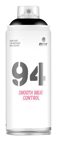 MTN 94 Matte Black Spray Paint 11 oz (Pack of 6).