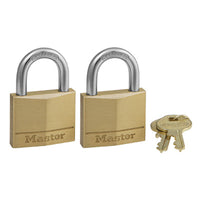 Master Lock 1-1/4 in. H X 5/16 in. W X 1-9/16 in. L Brass 4-Pin Tumbler Padlock Keyed Alike