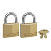 Master Lock 1-1/4 in. H X 5/16 in. W X 1-9/16 in. L Brass 4-Pin Tumbler Padlock Keyed Alike