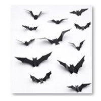 Fun World 3D Bats Stickers Halloween Decor (Pack of 12)