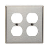 Leviton Silver 2 gang Stainless Steel Duplex Wall Plate 1 pk