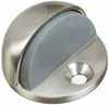 National Hardware Solid Brass Satin Nickel Silver Door Stop Mounts to floor 1.75 in.