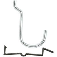 V2305 1â€ Locking Curved Hook 6/pk - Zinc Plated