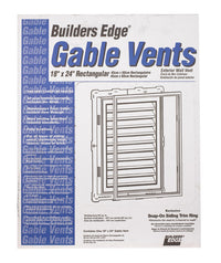 Builders Edge 18 in. W X 24 in. L White Plastic Gable Vent