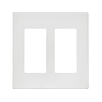 Leviton Decora Plus White 2 gang Polycarbonate Decorator Screwless Wall Plate 1 pk